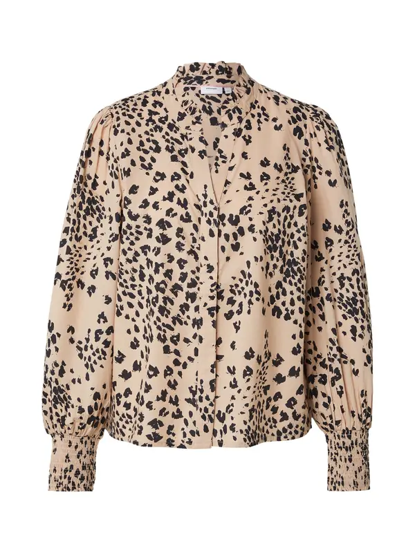 NÜMPH NÜMPH Bluza 'SANAH'  kremna / črna