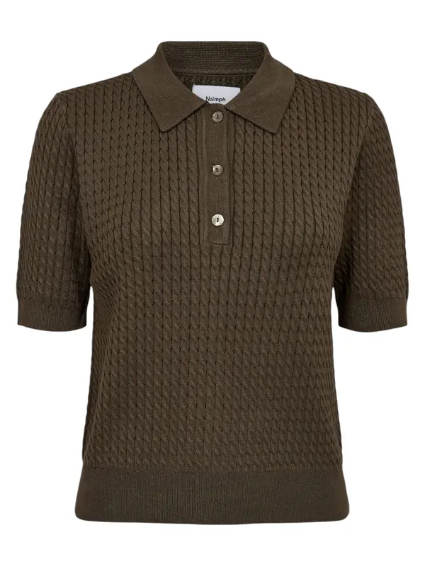 NÜMPH NÜMPH Majica 'NUALETTE POLO'  temno zelena