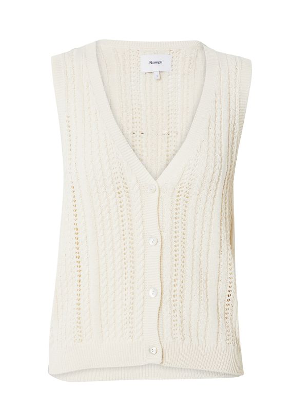NÜMPH NÜMPH Pleten brezrokavnik 'BLAIR'  ecru