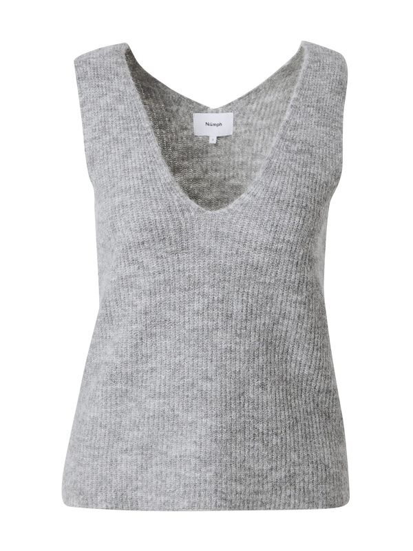 NÜMPH NÜMPH Pleten brezrokavnik  pegasto siva