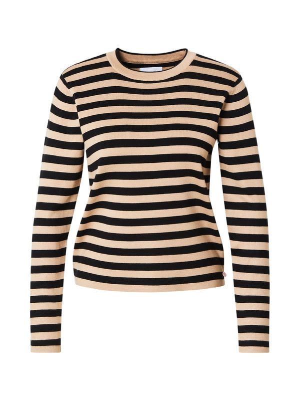 NÜMPH NÜMPH Pulover  bež / črna