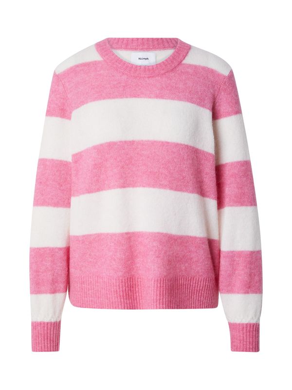 NÜMPH NÜMPH Pulover  roza / bela