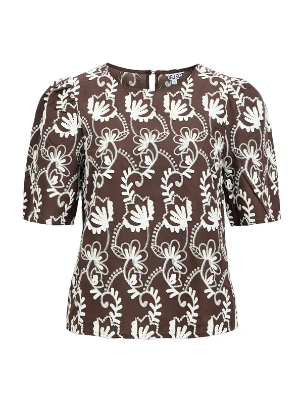 OBJECT OBJECT Bluza 'OBJMya'  rjava / bela