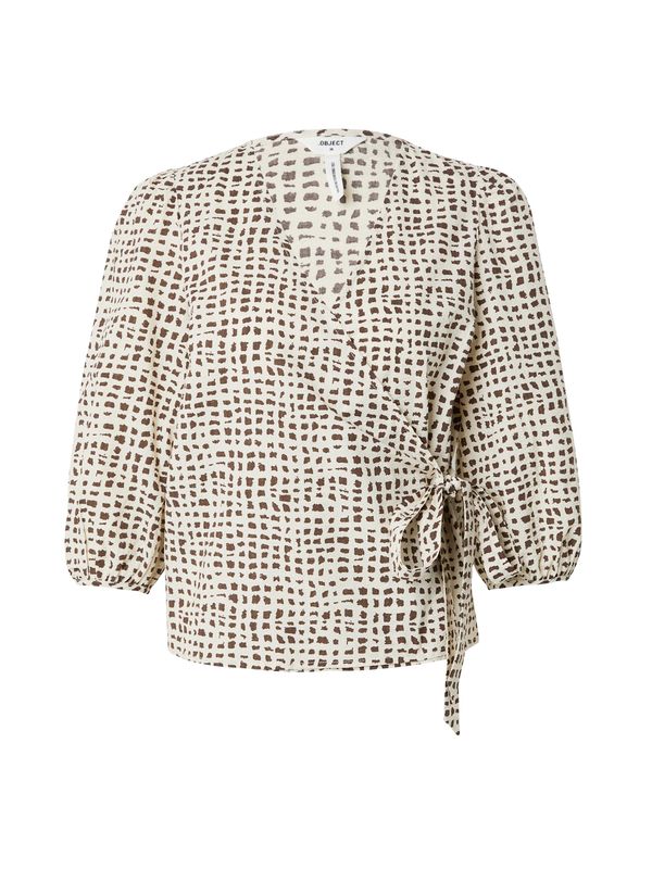 OBJECT OBJECT Bluza 'OBJOFELIA'  kremna / rjava