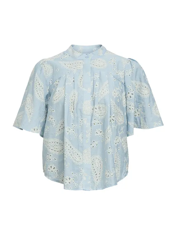 OBJECT OBJECT Bluza 'OBJViola'  golobje modra / bela