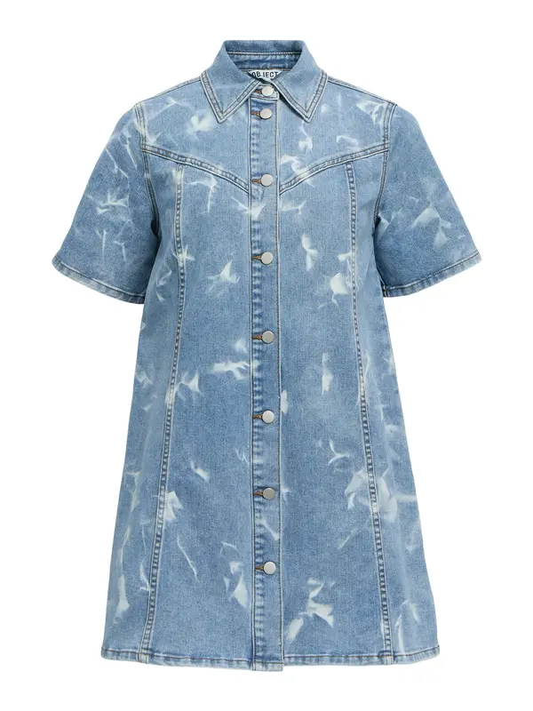OBJECT OBJECT Dolga srajca  moder denim / svetlo modra