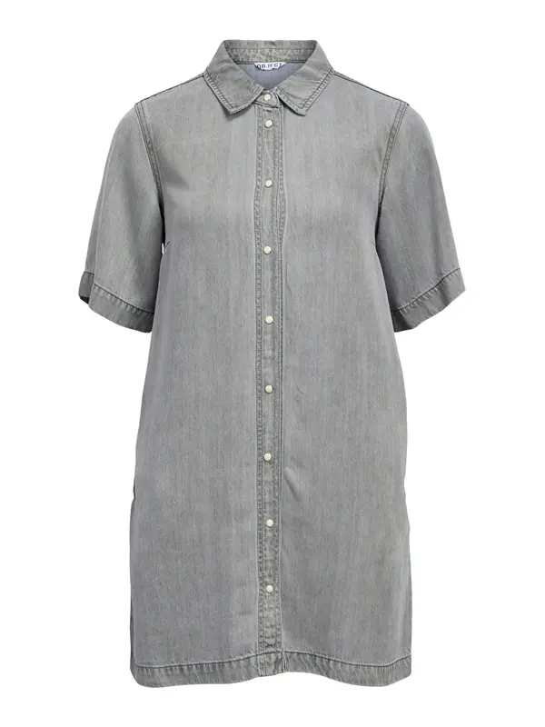 OBJECT OBJECT Dolga srajca 'OBJFRAME'  siv denim