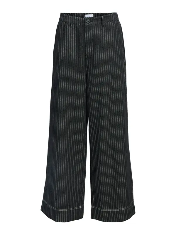 OBJECT OBJECT Hlače 'AMY'  svetlo siva / črn denim
