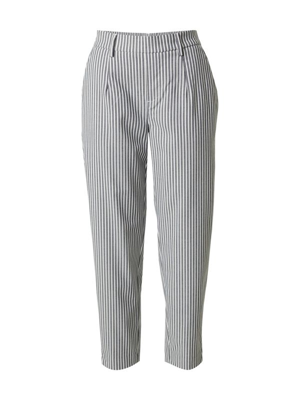 OBJECT OBJECT Hlače z naborki 'OBJLISA'  siva / bela