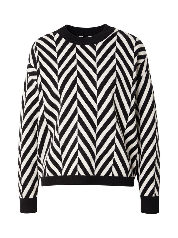 OBJECT OBJECT Pulover 'OBJRay'  črna / bela