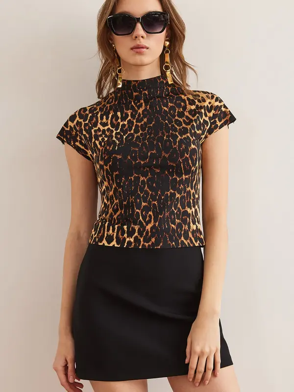 olalook olalook Bluza  konjak / temno rjava