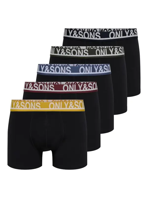 Only & Sons Only & Sons Boksarice 'ONSTrey'  modra / limona / jelka / vinsko rdeča / črna
