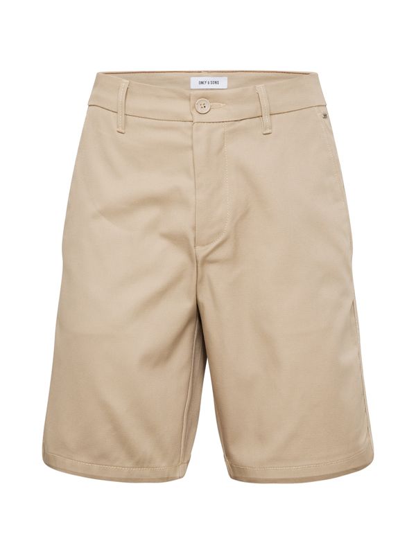 Only & Sons Only & Sons Chino hlače 'EDGE-ED'  temno bež / off-bela