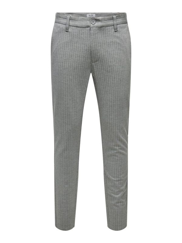 Only & Sons Only & Sons Chino hlače 'Mark'  siva / bela