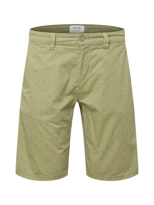 Only & Sons Only & Sons Chino hlače 'WILL'  pastelno zelena / temno zelena