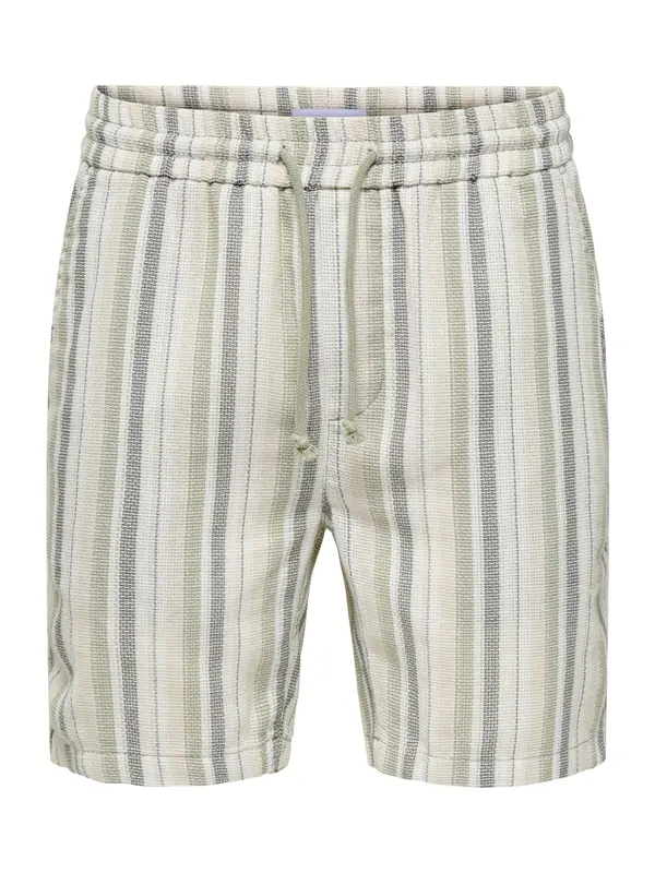 Only & Sons Only & Sons Hlače 'ONSTrev'  pesek / temno zelena / bela