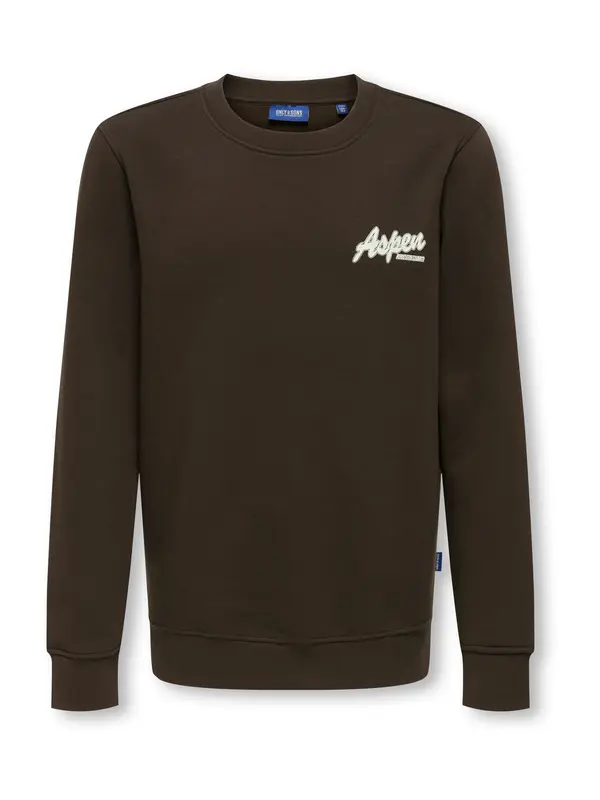 Only & Sons Junior Only & Sons Junior Majica 'Connor Snow'  svetlo bež / temno rjava