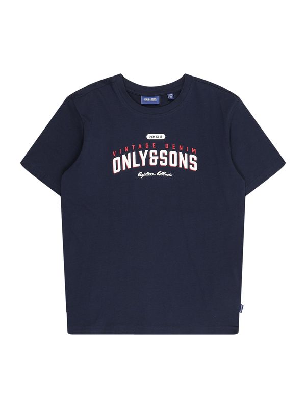 Only & Sons Junior Only & Sons Junior Majica 'OSJLENNY'  mornarska / brusnica / bela