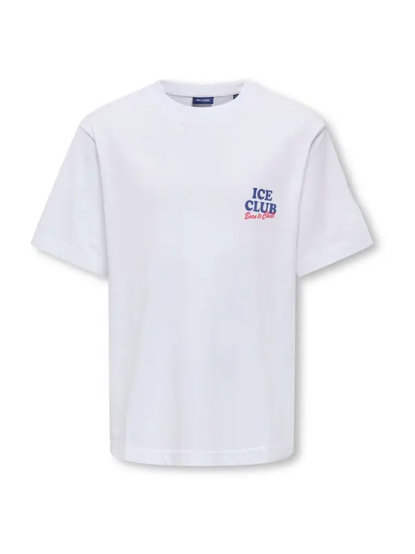 Only & Sons Junior Only & Sons Junior Majica 'OSJPOPSICELLO'  mornarska / grenada / bela