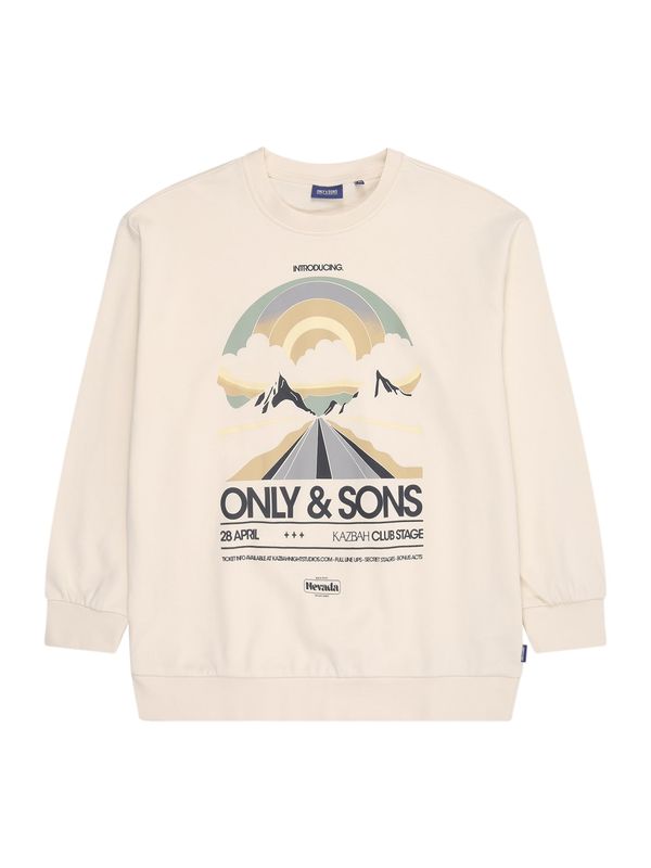 Only & Sons Junior Only & Sons Junior Majica 'OSJROAD'  kremna / pesek / marine / meta