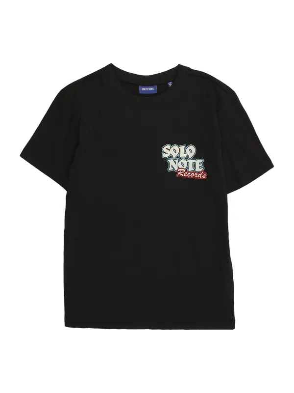 Only & Sons Junior Only & Sons Junior Majica 'OSJSOLO'  svetlo modra / temno rdeča / črna / bela