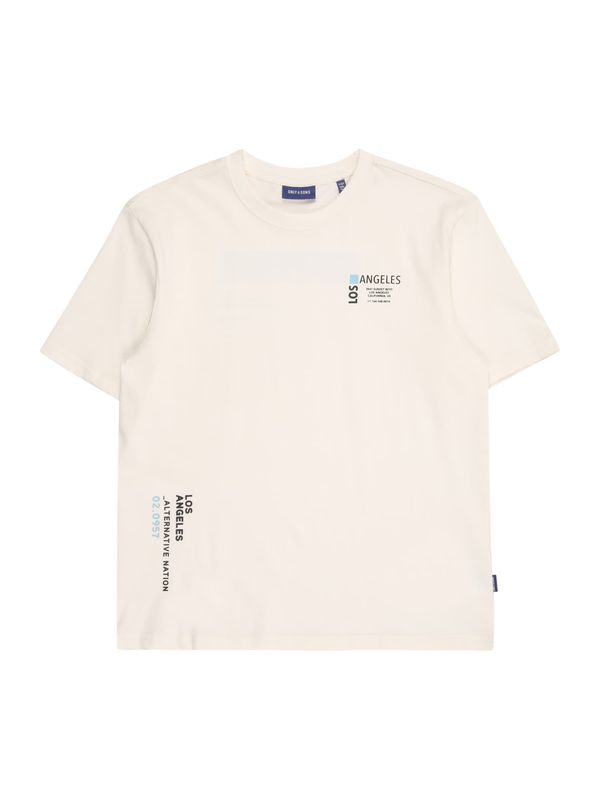 Only & Sons Junior Only & Sons Junior Majica 'OSJSPOT'  kremna / svetlo modra / črna