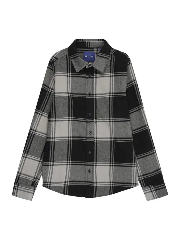 Only & Sons Junior Only & Sons Junior Srajca 'OSJGUDMUND'  svetlo siva / pegasto siva / črna