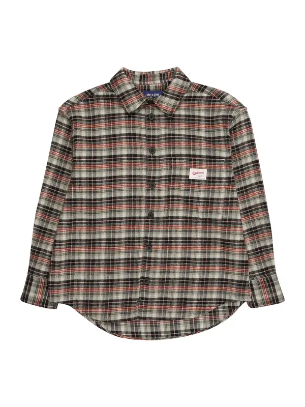 Only & Sons Junior Only & Sons Junior Srajca 'OSJJack'  siva / rjasto rdeča / črna / bela
