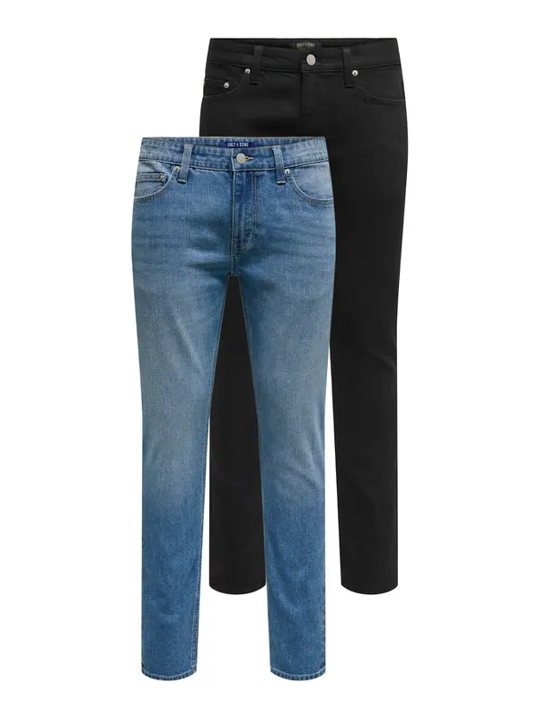 Only & Sons Only & Sons Kavbojke 'ONSWARP'  moder denim / črna