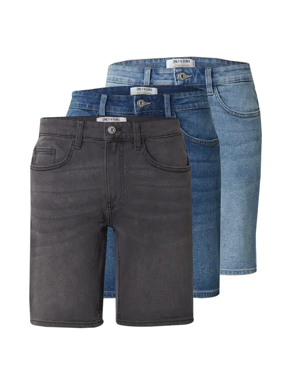 Only & Sons Only & Sons Kavbojke 'ONSWEFT'  moder denim / svetlo modra / temno siva