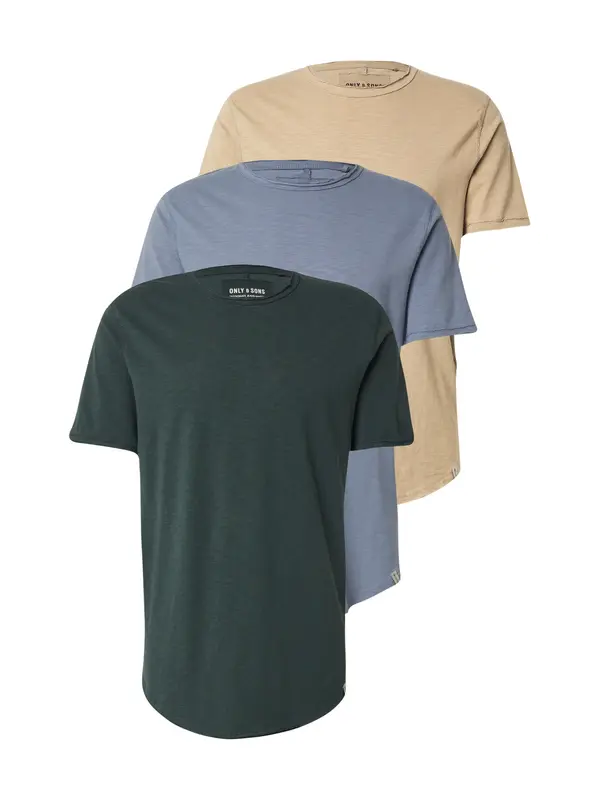 Only & Sons Only & Sons Majica 'ONSBENNE'  bež / golobje modra / jelka