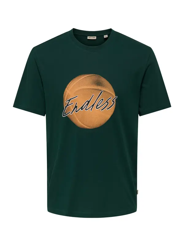 Only & Sons Only & Sons Majica 'ONSBRON'  jelka / mandarina / črna / bela