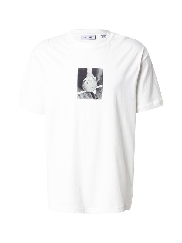 Only & Sons Only & Sons Majica 'ONSDASHSON'  siva / bela