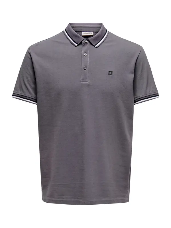 Only & Sons Only & Sons Majica 'ONSFletcher'  temno siva / črna / bela