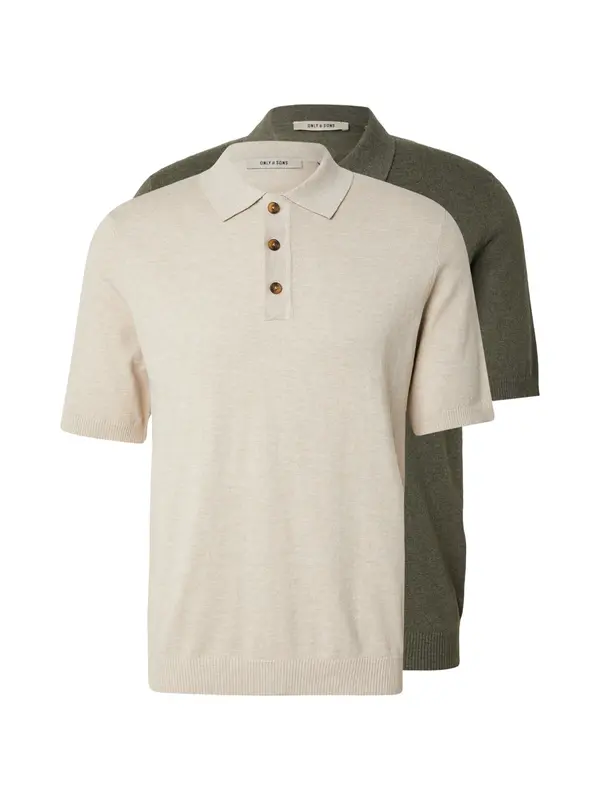 Only & Sons Only & Sons Majica 'ONSLOUI'  progasto bež / temno siva