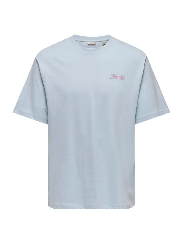 Only & Sons Only & Sons Majica 'ONSMALIK TROPICO'  nebeško modra / temno zelena / majnica / roza
