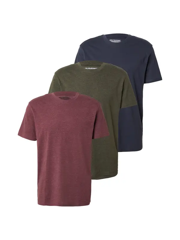 Only & Sons Only & Sons Majica 'ONSMAX'  nočno modra / kaki / jagoda