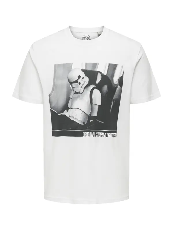 Only & Sons Only & Sons Majica 'ONSSTORMTROOPER'  siva / temno siva / črna / bela