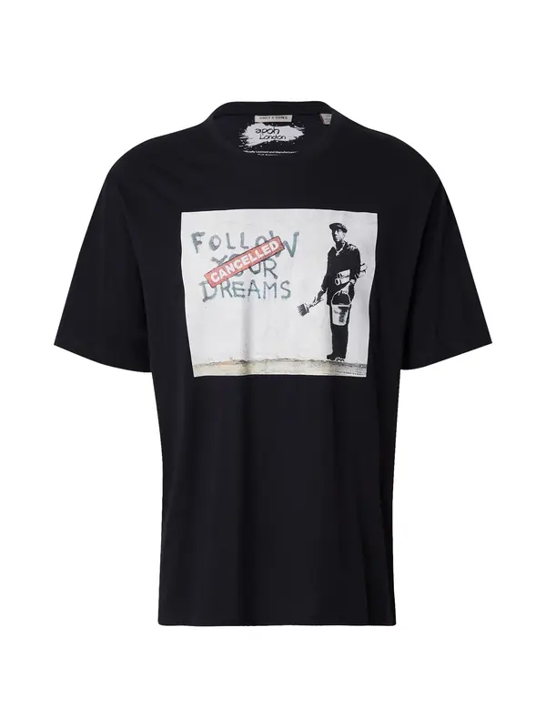 Only & Sons Only & Sons Majica  siva / črna / bela