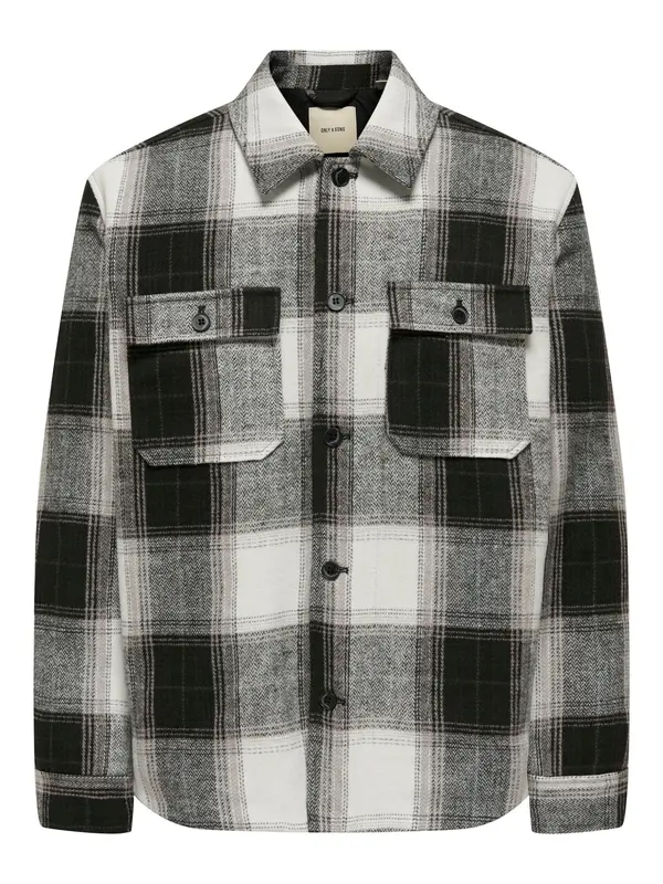 Only & Sons Only & Sons Prehodna jakna 'ONSZack'  črna / bela
