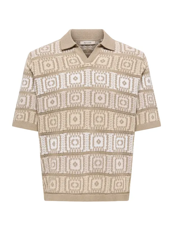 Only & Sons Only & Sons Pulover  kapučino / mokka / bela