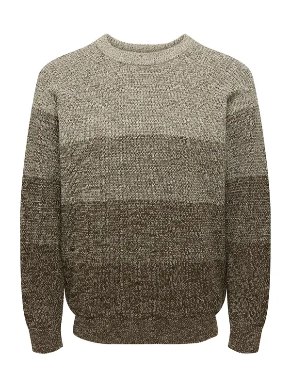 Only & Sons Only & Sons Pulover 'ONSBIRK'  siva / temno siva / pegasto siva