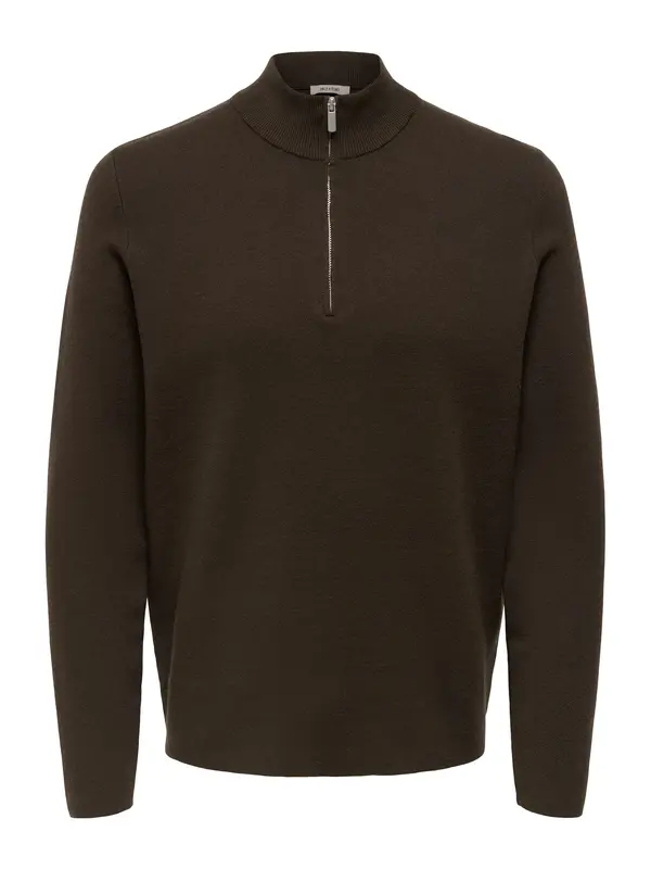 Only & Sons Only & Sons Pulover 'ONSCOOPER'  temno rjava