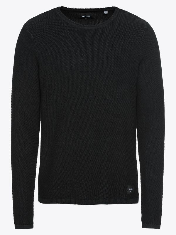 Only & Sons Only & Sons Pulover 'onsDAN 7 STRUCTURE CREW NECK NOOS'  črna