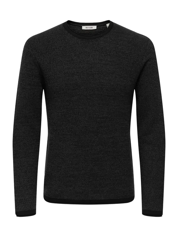 Only & Sons Only & Sons Pulover 'ONSERIC'  pegasto črna