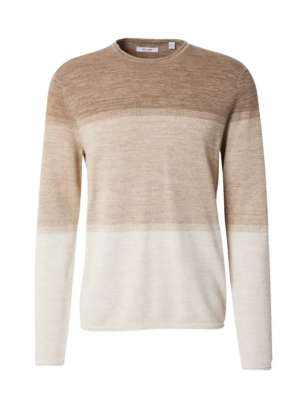 Only & Sons Only & Sons Pulover 'ONSFelix'  progasto bež / temno siva / svetlo siva