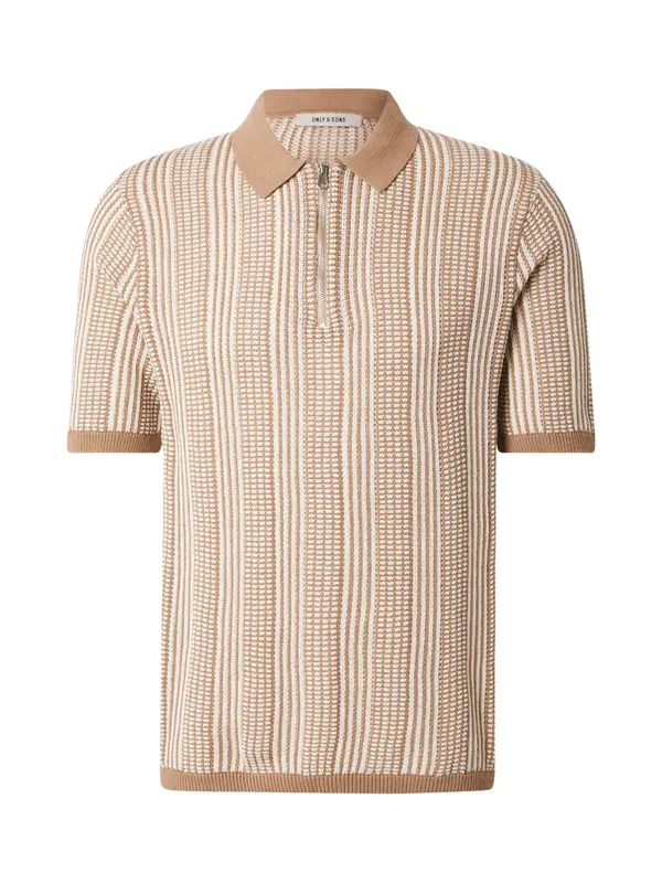 Only & Sons Only & Sons Pulover 'ONSKETIL'  temno bež / bela