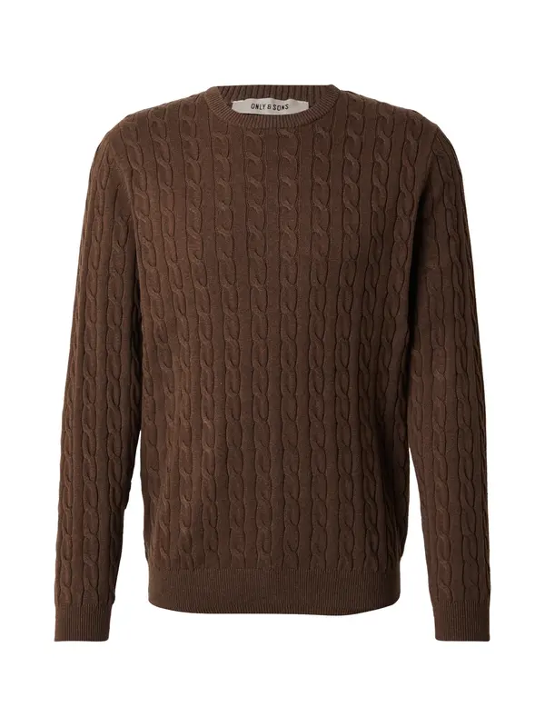 Only & Sons Only & Sons Pulover 'ONSLoui'  čokolada