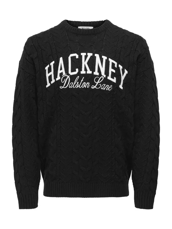 Only & Sons Only & Sons Pulover 'ONSMack'  črna / bela