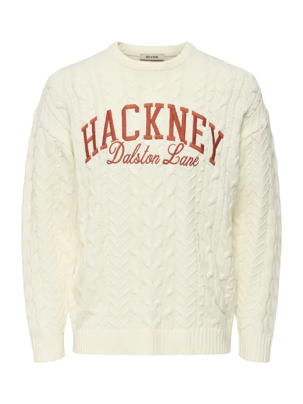 Only & Sons Only & Sons Pulover 'ONSMack'  mandarina / bela